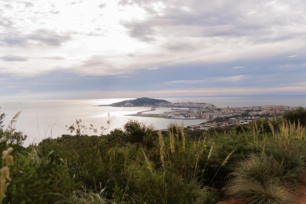 Panoramica di Ceuta al tramonto