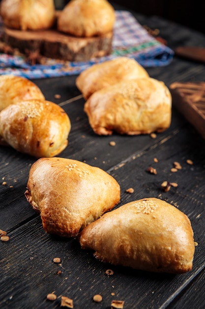 Pans Samsa al forno asiatici di cucina mediorientale