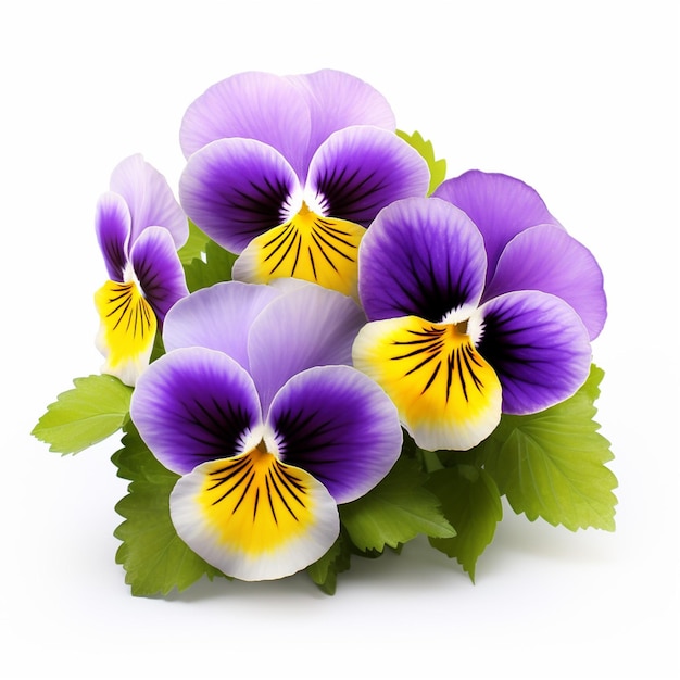 Pansy con sfondo bianco ultra hd di alta qualità