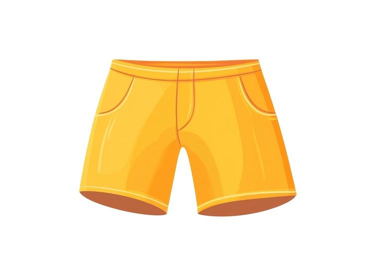 Foto pantaloncini gialli con tasche