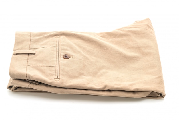 Pantaloni piegati beige