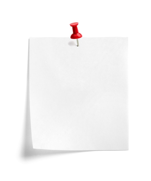 paper message note reminder blank background office business push pin thumbtack clip needle pushpin