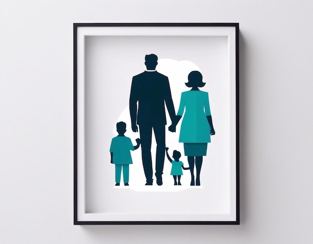 Papercraft Flat Papercut Famiglia