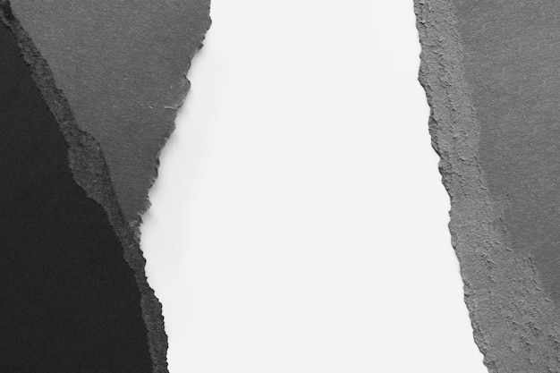 Paperi strappati in bianco e nero