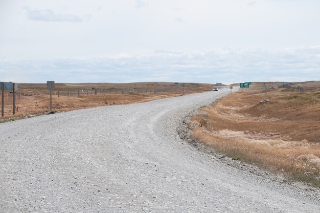 Paradiso del paesaggio marrone Punta Arenas, Cile Patagonia