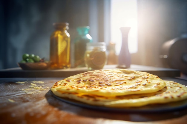 Parantha ghee Pane di grano indiano Genera Ai