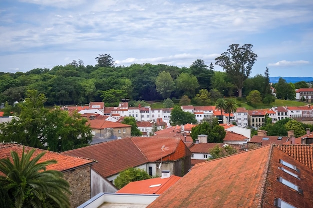 Parco Alameda e vista sulla città Santiago de Compostela Galizia Spagna