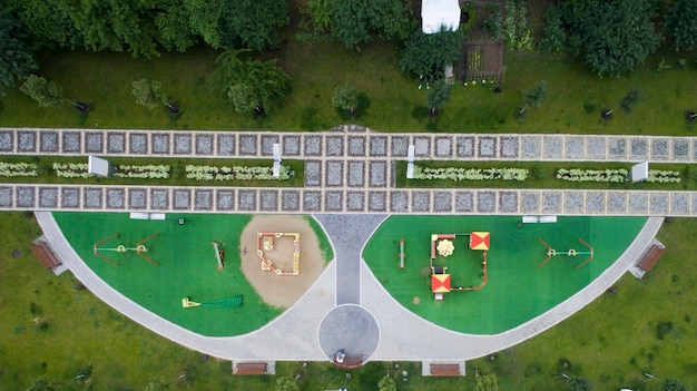 parco giochi per bambini, vista dall'alto