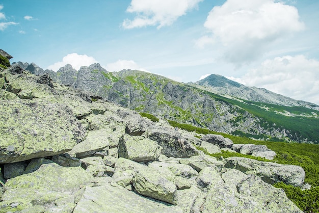 Parco Nazionale Alti Tatra, Slovacchia, Europa. Sentiero escursionistico al lago di montagna Batizovske pleso e Sliez