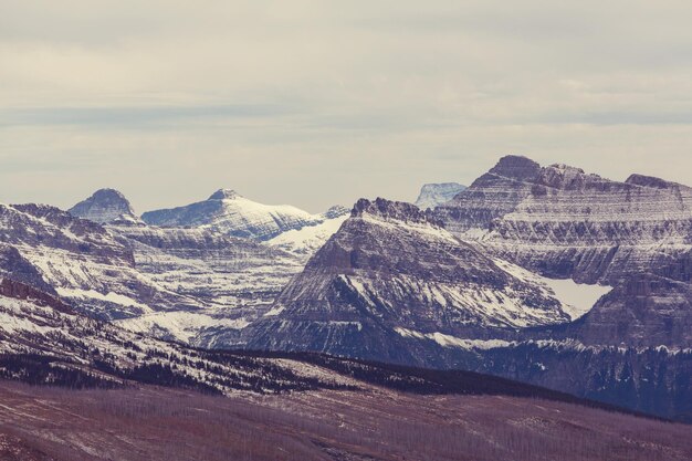 Parco nazionale del ghiacciaio, Montana. Inverno.