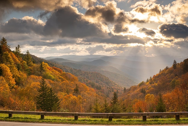 Parco nazionale delle Great Smoky Mountains Tennessee USA al Newfound Pass