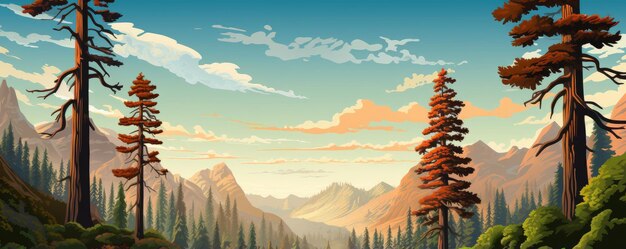 Parco nazionale delle sequoie nella Sierra Nevada in California Stati Uniti d'America Gli alberi di sequoie più grandi