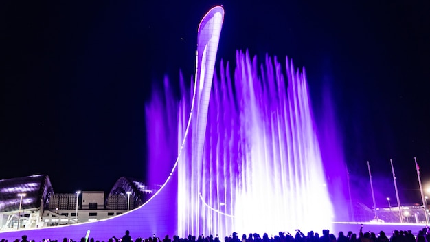 Parco Olimpico di Soči. Fontana di luce e musica, Russia.