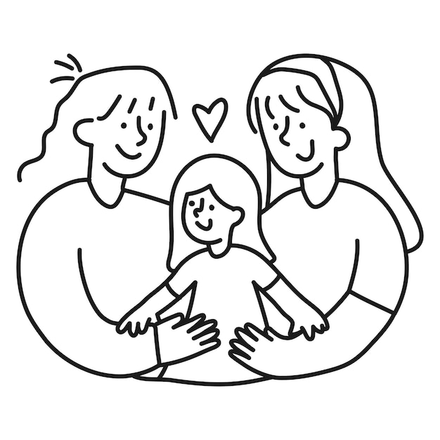 Parentalità LGBTQ adesivo png adozione sfondo trasparente
