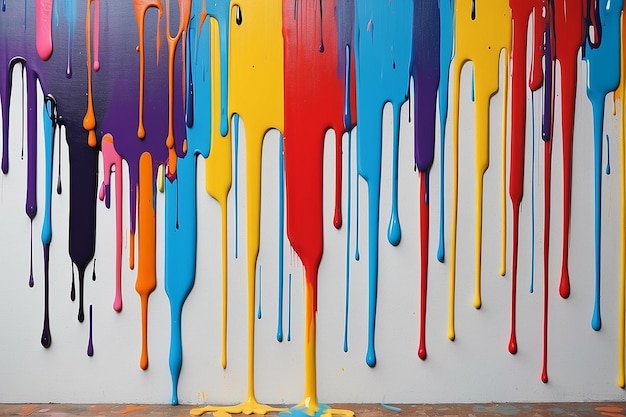 Parete artistica a goccia di vernice Splash creativo di colore