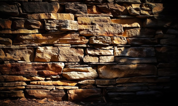 parete di pietra calda textured luce naturale vastità carta da parati