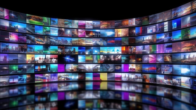 Parete multimediale smart tv digitale