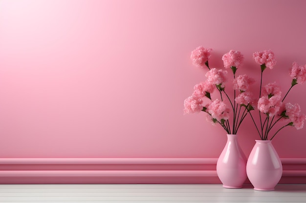 parete piatta rosa e mockup per la cura della pelle