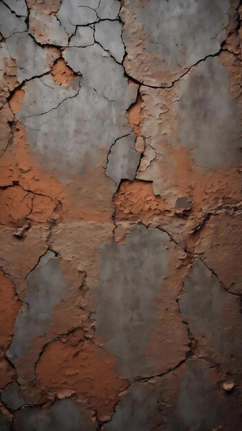 Pareti spaventose e screpolate, pareti scure e squallide, cemento astratto per lo sfondo.