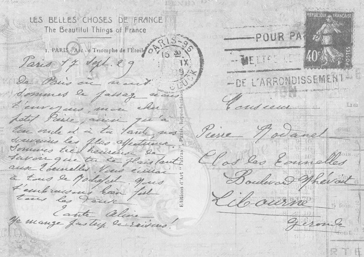 Foto parigi città carta digitale vecchio sfondo vintage