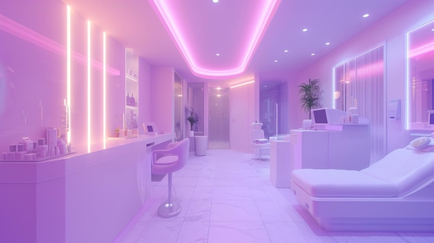 Parigi Salon Soft Lighting Light Magenta Staging Minimalista