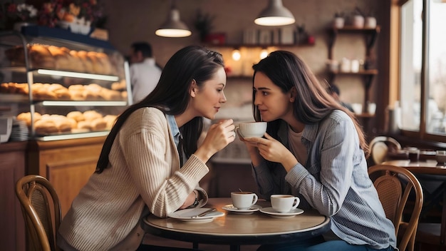 Parla in un caffè.