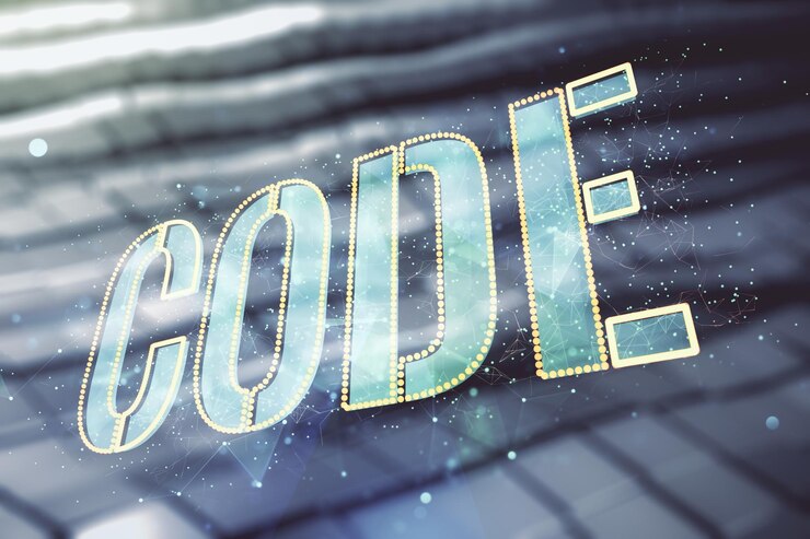 Foto parola di codice ologramma su sfondo metallico astratto concetto internazionale di sviluppo software esposizione multipla