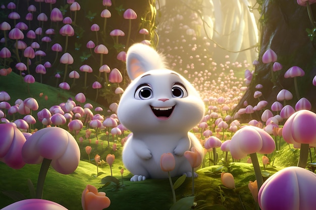 Parola di Pasqua e faccia di coniglietto carino