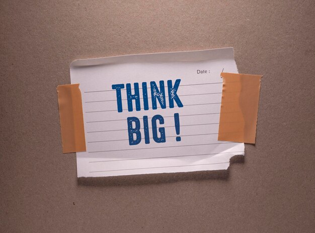 Parole con Think Big Business Concept idea