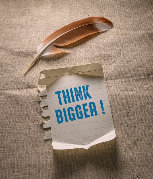 Parole con Think Big Business Concept idea