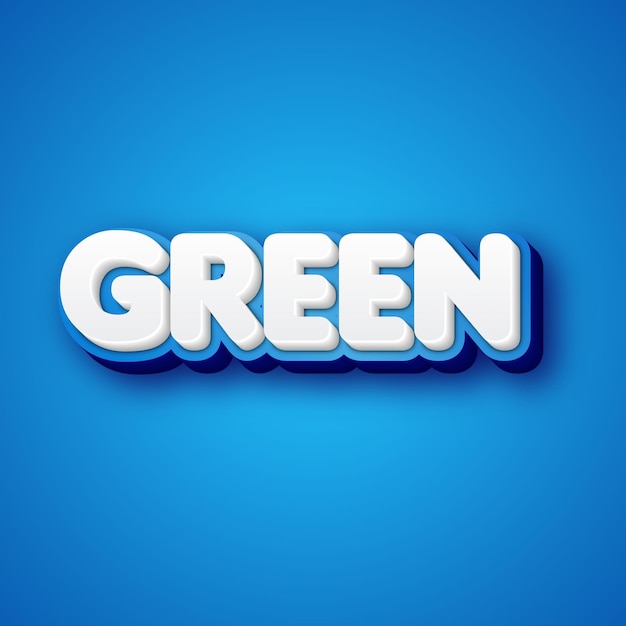Parole verdi testo pulito blu bianco colori brillanti foto