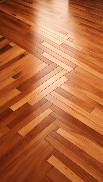 Parquet in legno marrone generato ai