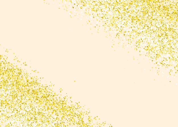 Particelle di glitter oro su sfondo giallo crema