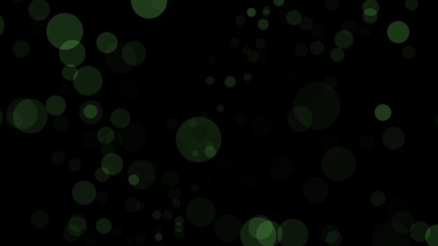particelle verdi su sfondo nero