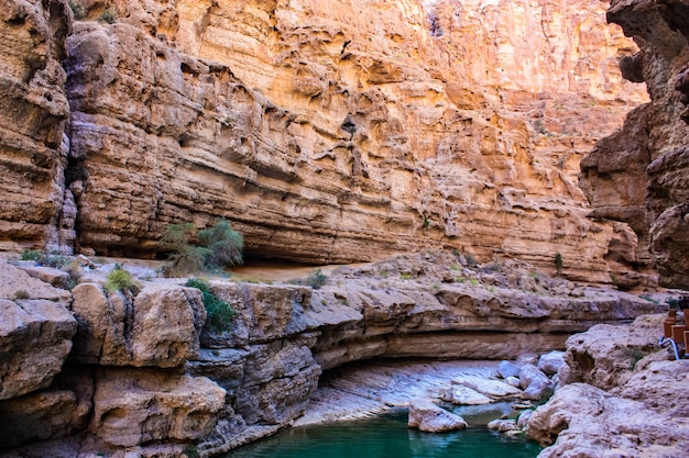 Particolare del Wadi Shab in Oman