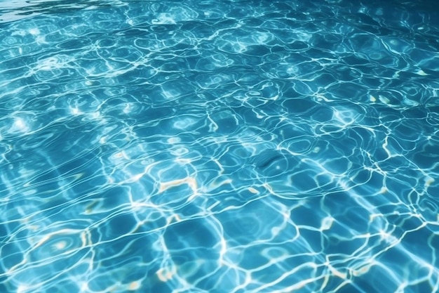 Particolare dell'acqua increspata della piscina IA generativa