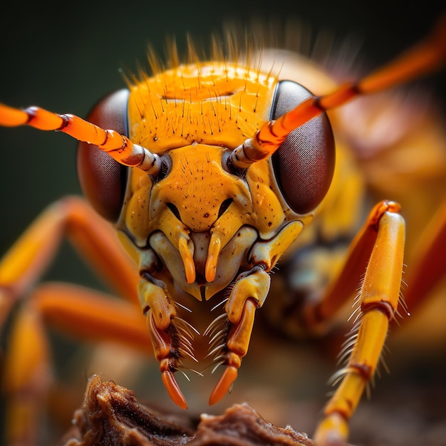 Particolare dell'ape mellifera in latino Apis Mellifera ape mellifera europea o occidentale