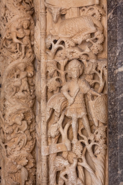 Particolare della Cattedrale di San Lorenzo a Trogir, Croazia