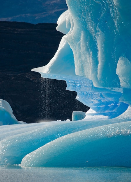 Particolare di un ghiacciaio del ghiacciaio Perito Moreno in Argentina