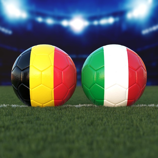 Partita di calcio Belgio - Italia