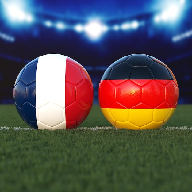 Partita di calcio Francia vs Germania