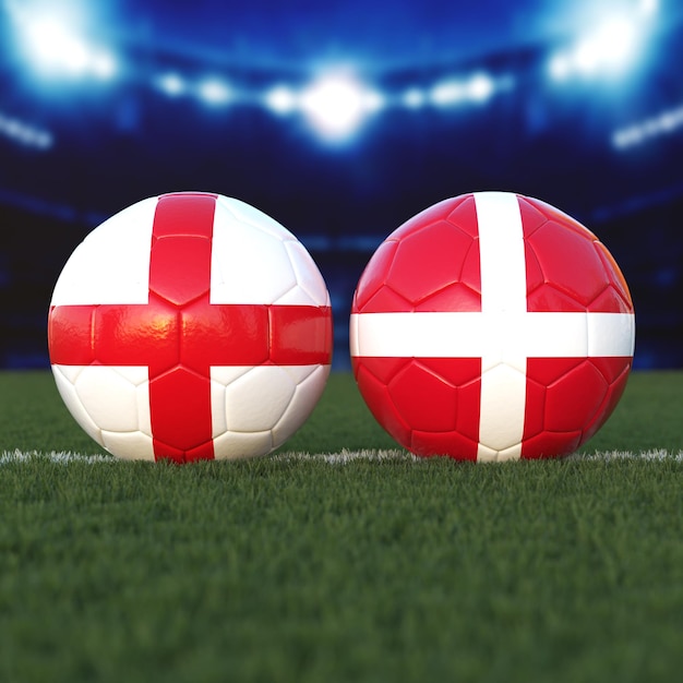 Partita di calcio Inghilterra - Danimarca
