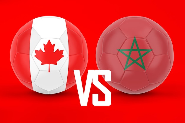 Partita di calcio tra Canada e Marocco