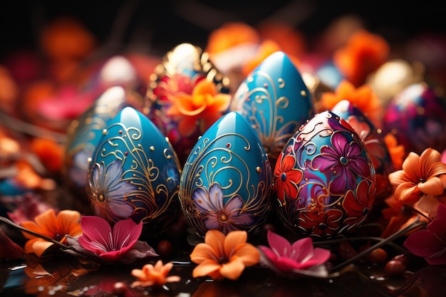 Pasqua colorate uova di Pasqua celebrazione primaverile jo