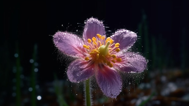 Pasque Flower AI generativa splendidamente fiorita