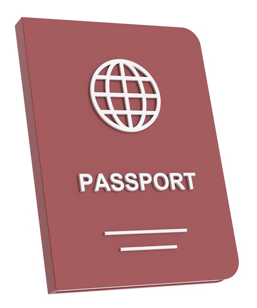 Passaporto Documento di viaggio illustrazione 3D
