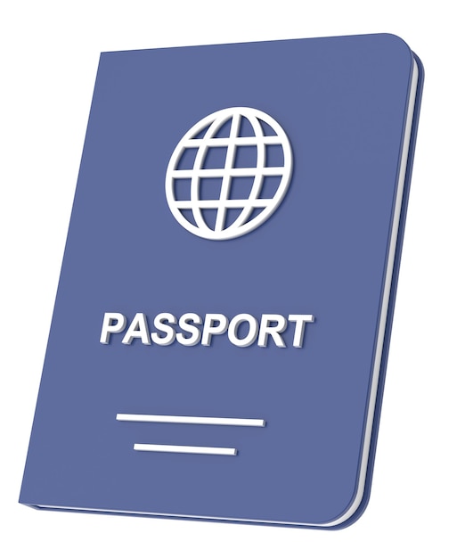 Passaporto Documento di viaggio illustrazione 3D