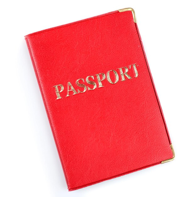 Passaporto isolato su bianco