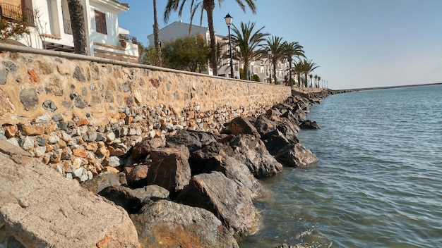 passeggiata con palme nel Mar Mediterraneo