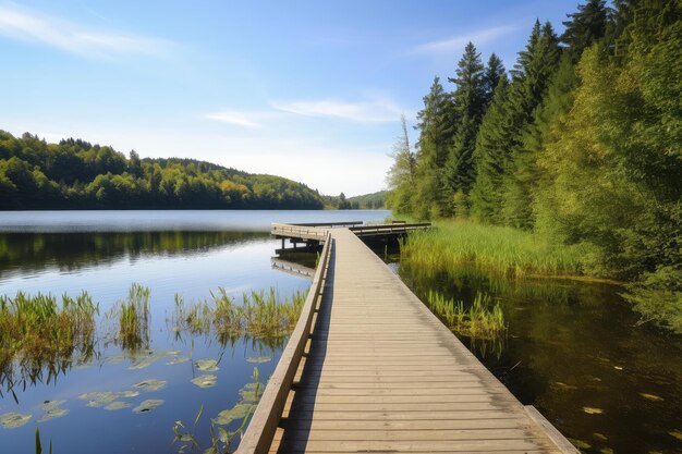 Passeggiata lungo il lago con vista su acque tranquille e paesaggi maestosi